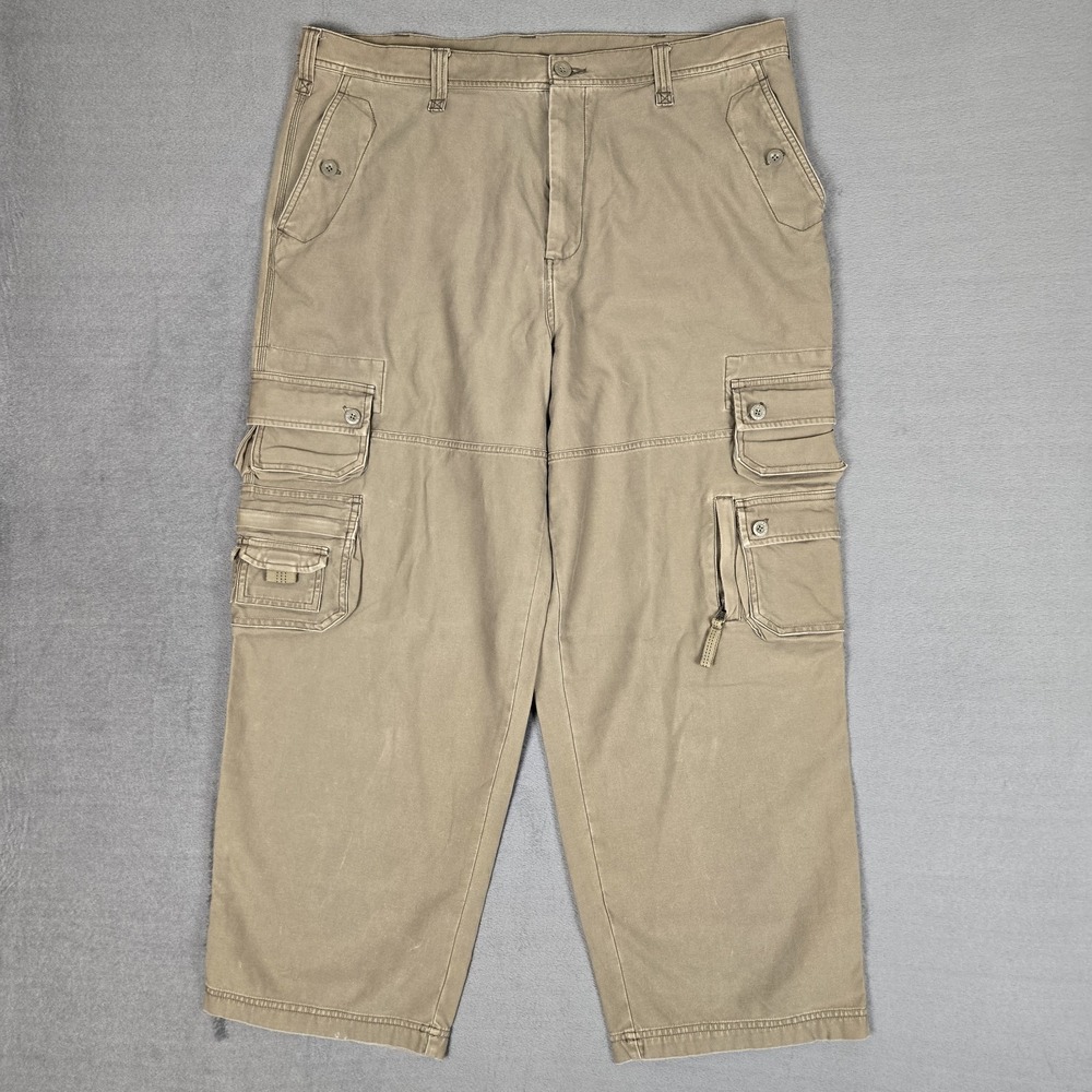 Old Navy '94 Vintage Cargo Paratrooper Pants Mens 40x30 Brown Cotton Utility
